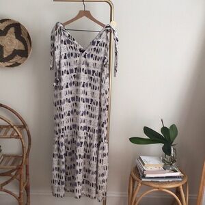 Banana Republic Black, Blue & White Maxi Dress Size M
